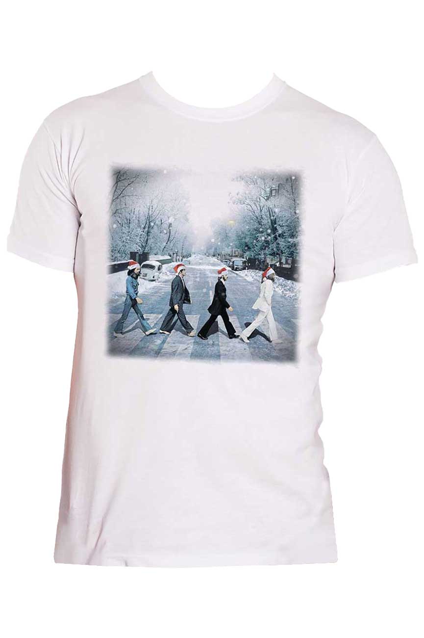 The Beatles Abbey Christmas T Shirt