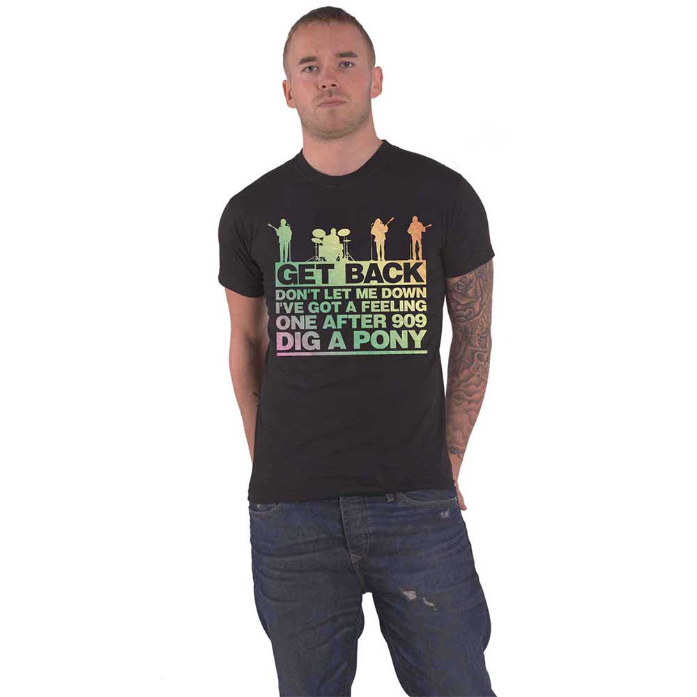 The Beatles Let it Be Get Back Gradient T Shirt