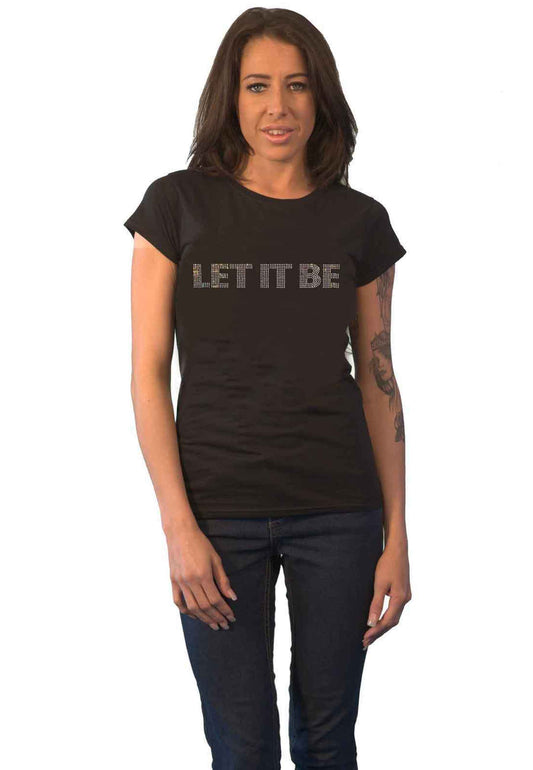 The Beatles Let It Be Diamante Skinny Fit T Shirt