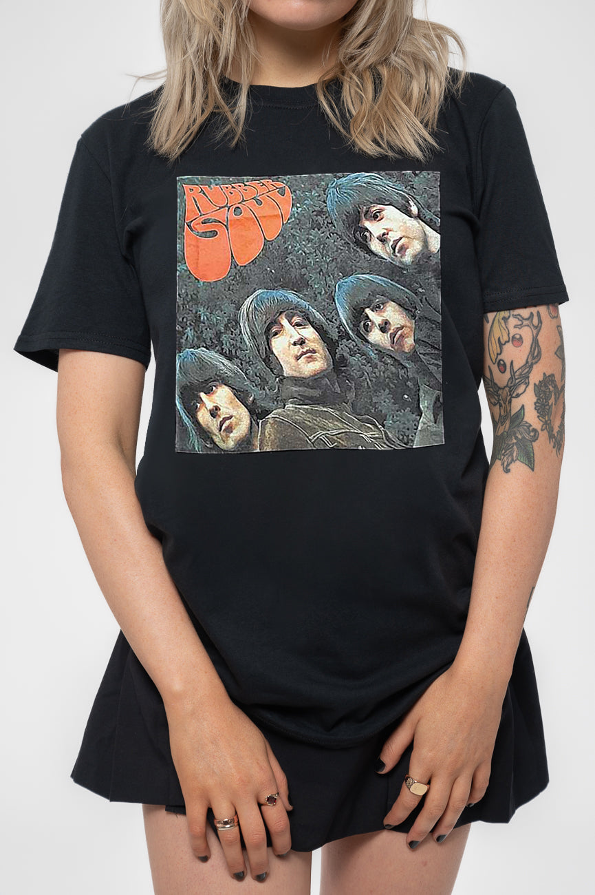 The Beatles Rubber Soul Album Skinny Fit T Shirt