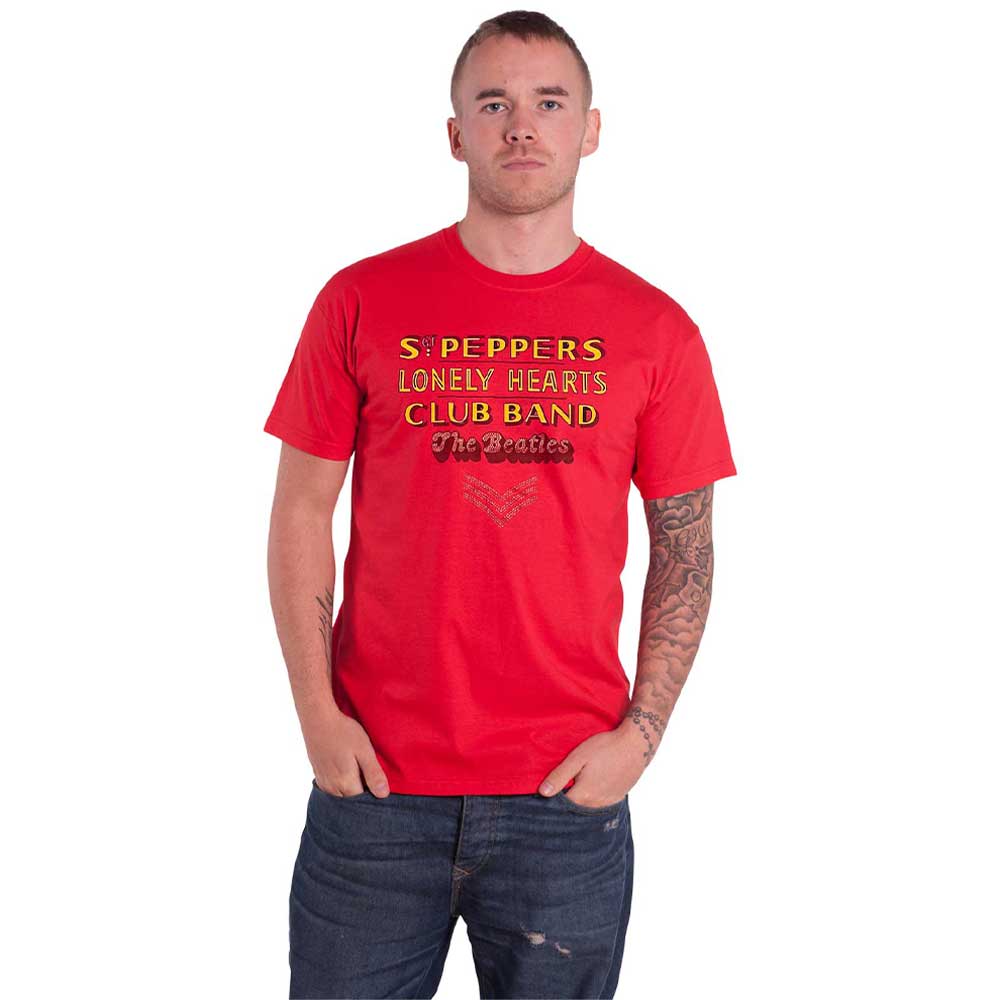 The Beatles Sgt Pepper Stacked Diamante T Shirt