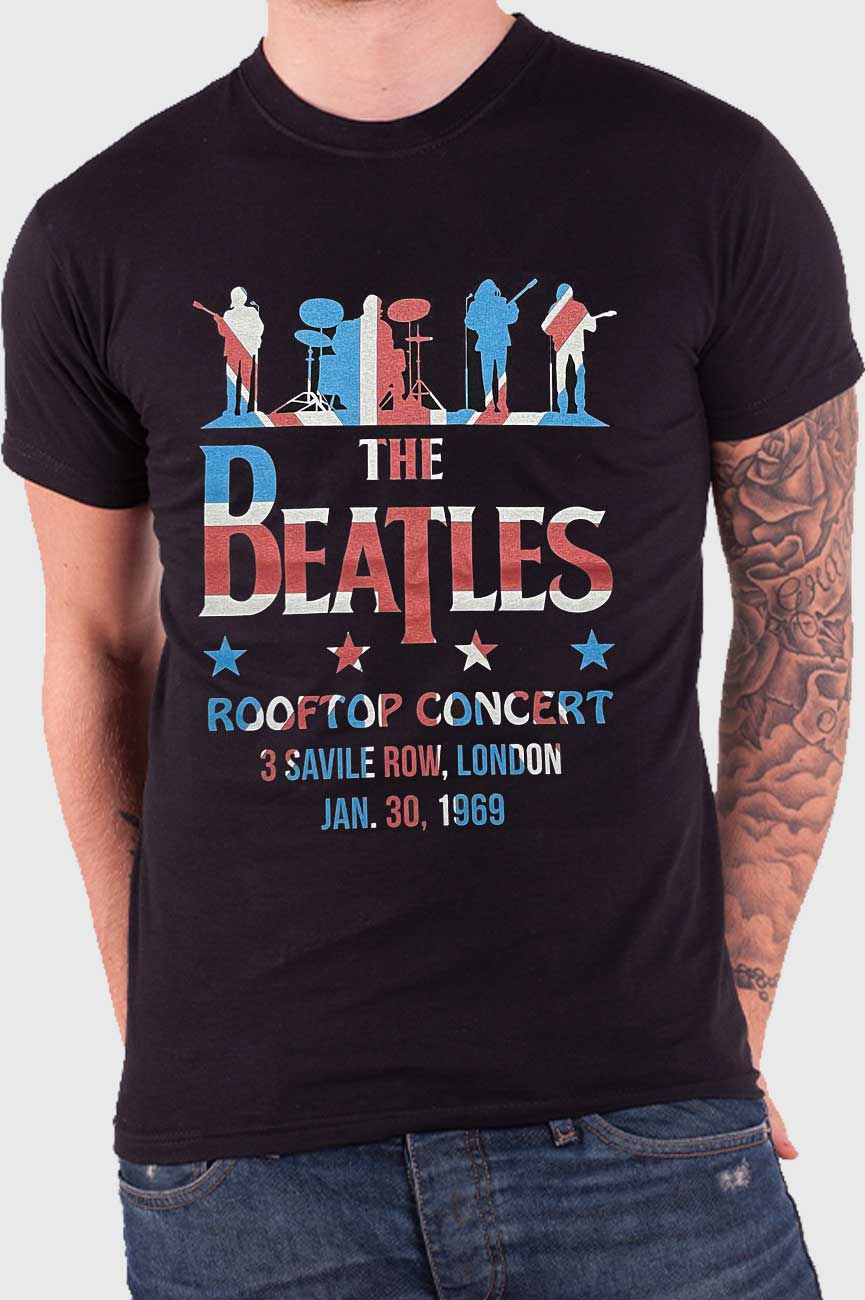 The Beatles Saville Row Rooftop Flag T Shirt