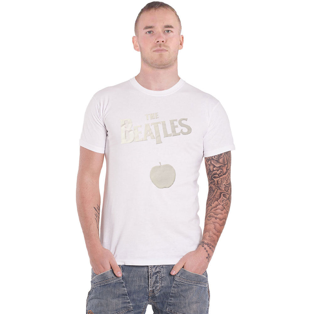 The Beatles Hi-Build Logo and Apple T Shirt