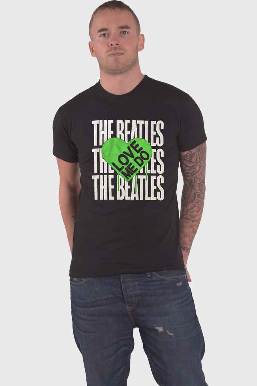 The Beatles Love Me Do Graffiti Heart T Shirt