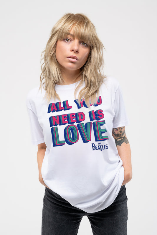 The Beatles All You Need Is Love Womens Skinny Fit T Shirt