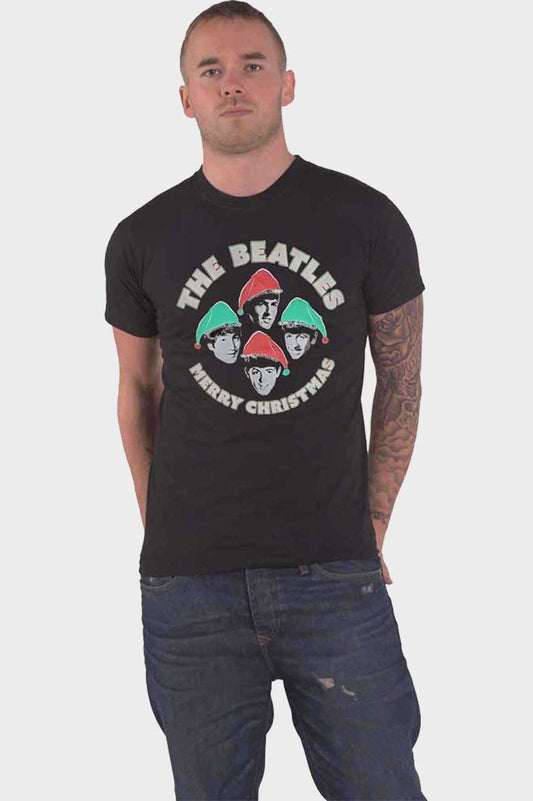 The Beatles Christmas Hats T Shirt