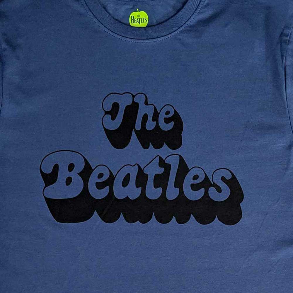 The Beatles Text Band Logo Shadow T Shirt