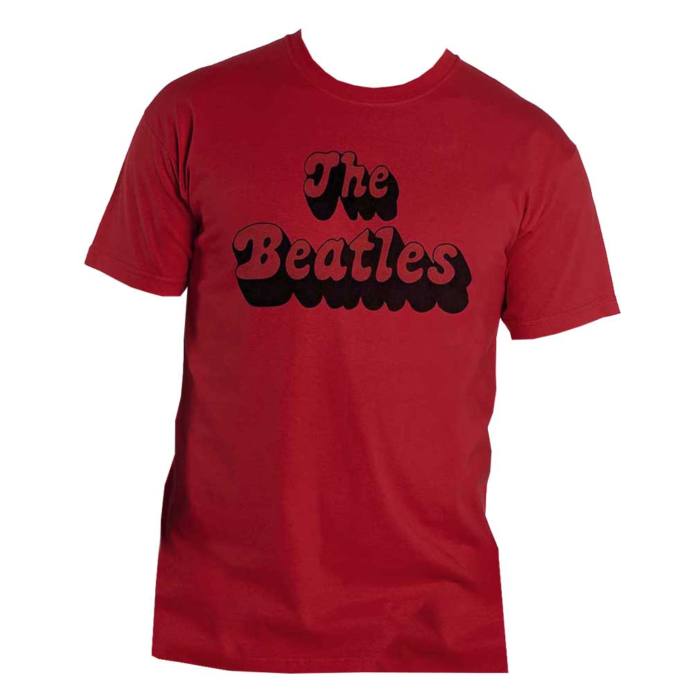 The Beatles Text Band Logo Shadow T Shirt