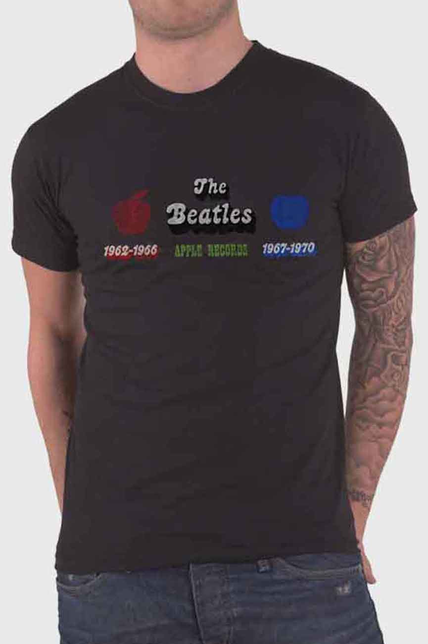 The Beatles Apple Years Blue & Red T Shirt