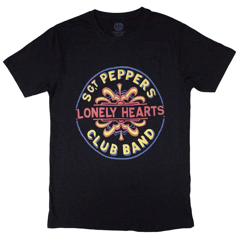 The Beatles Painted Sgt Pepper Logo T Shirt