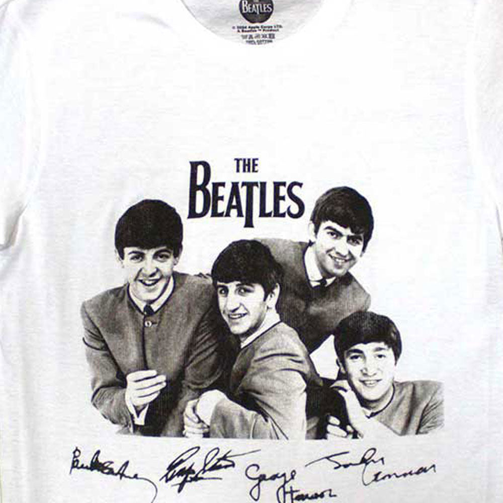 The Beatles Mop Tops And Signatures T Shirt