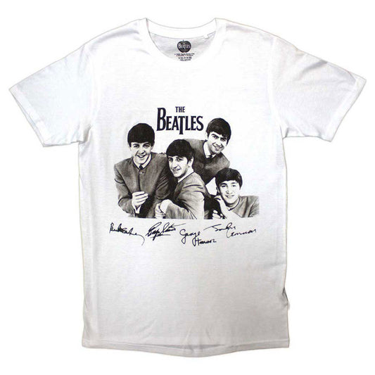 The Beatles Mop Tops And Signatures T Shirt