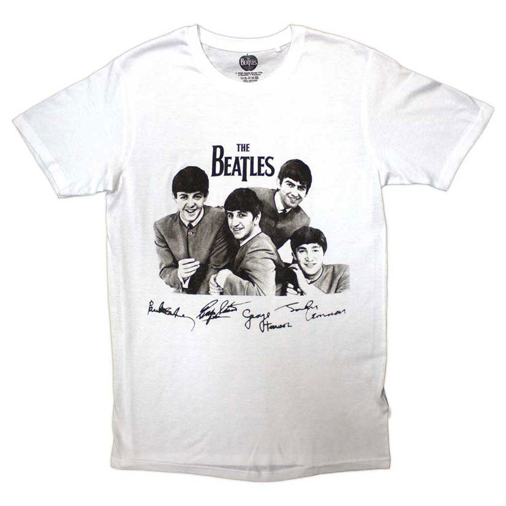 The Beatles Mop Tops And Signatures T Shirt