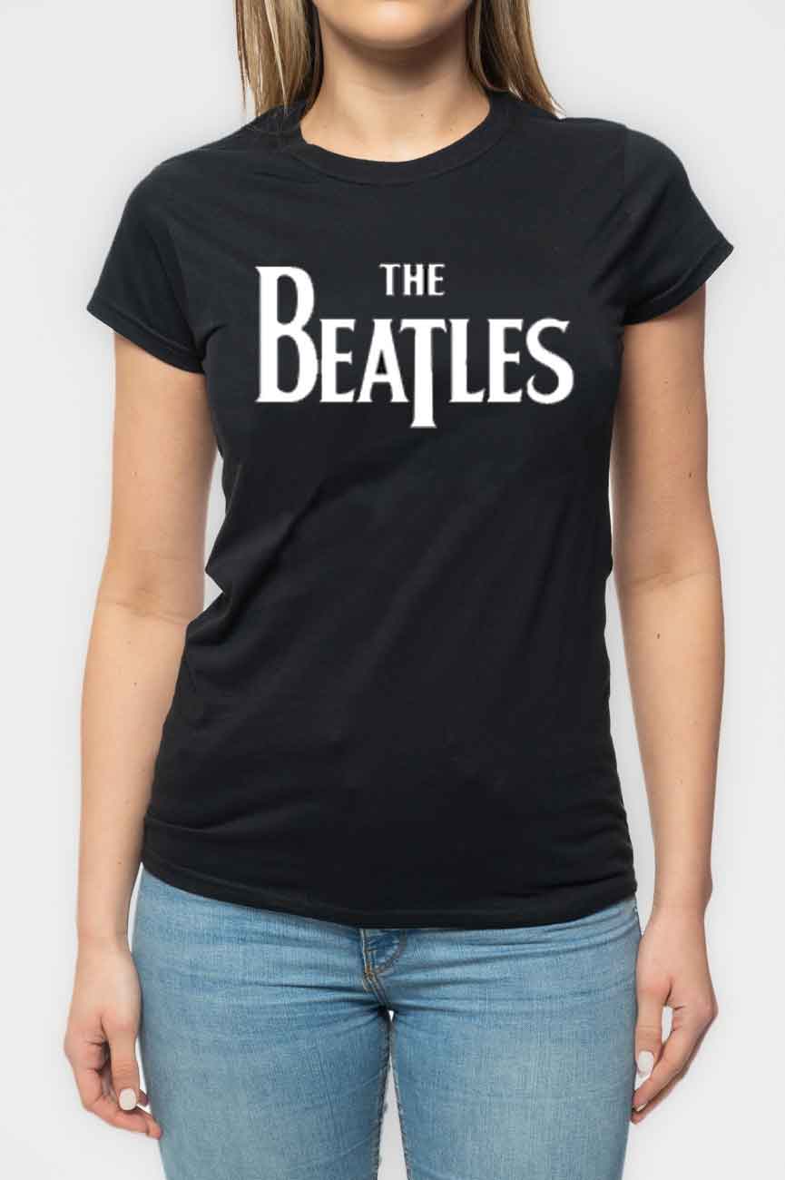 The Beatles  Drop T Band Logo Skinny Fit T Shirt