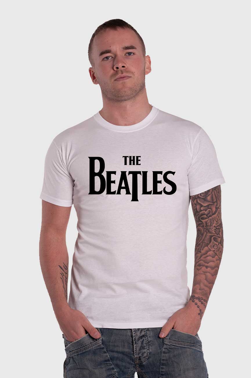 The Beatles Drop T Band Logo T Shirt