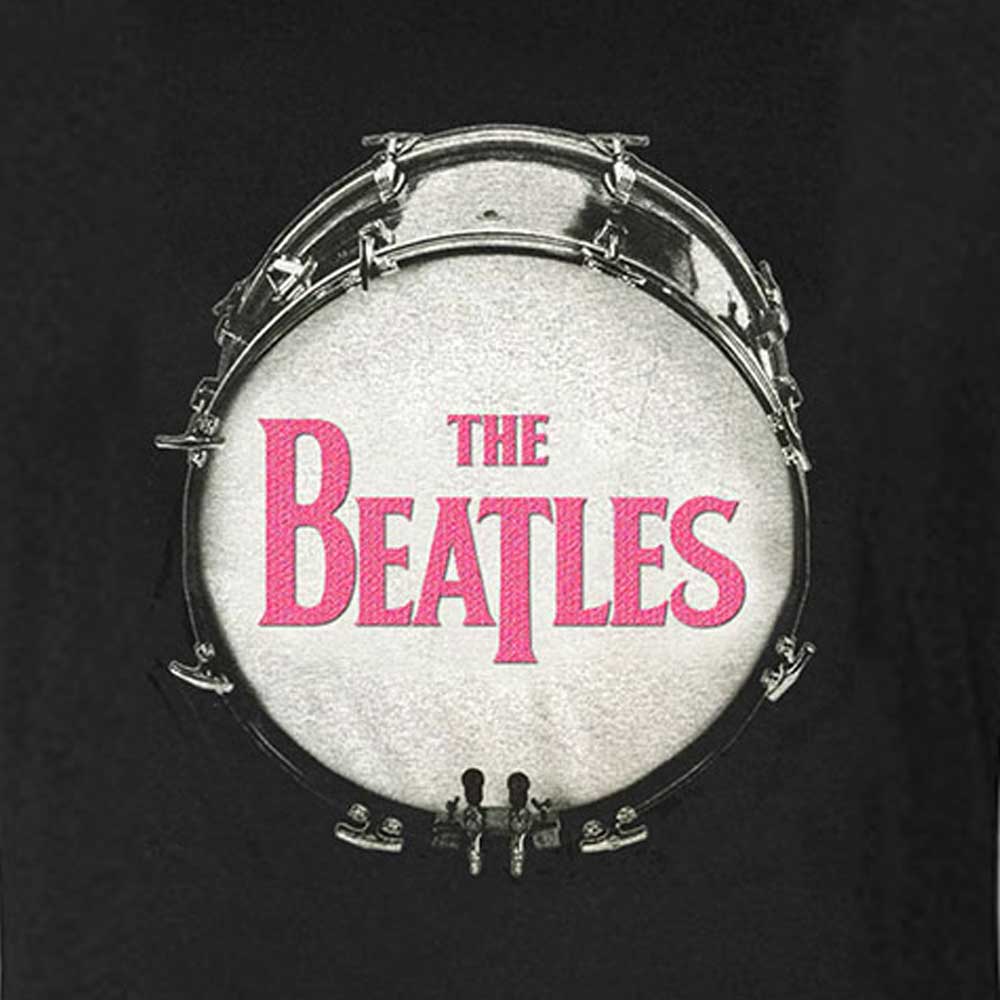 The Beatles Pink Glitter Drum Skinny Fit T Shirt