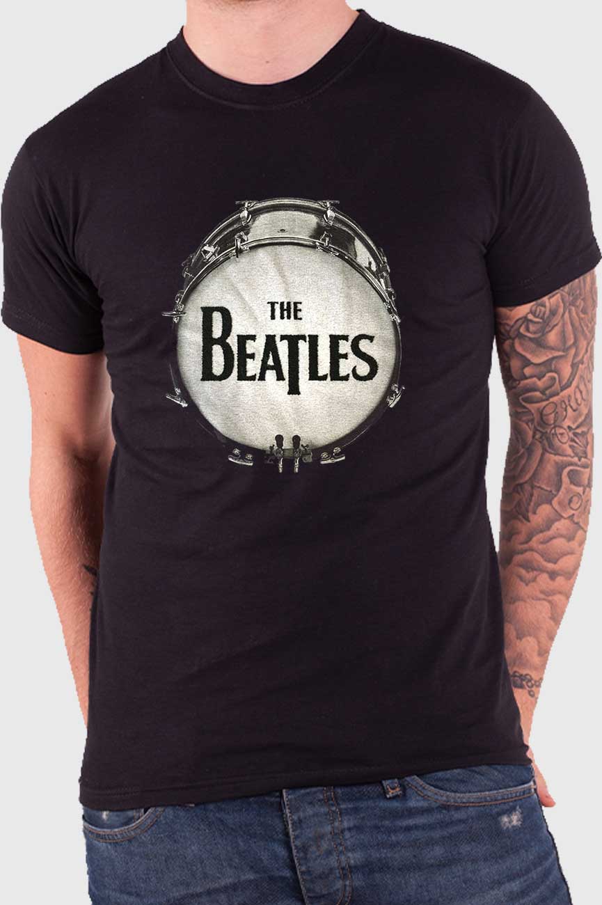 The Beatles Drop T Drum Logo Caviar Beads T Shirt