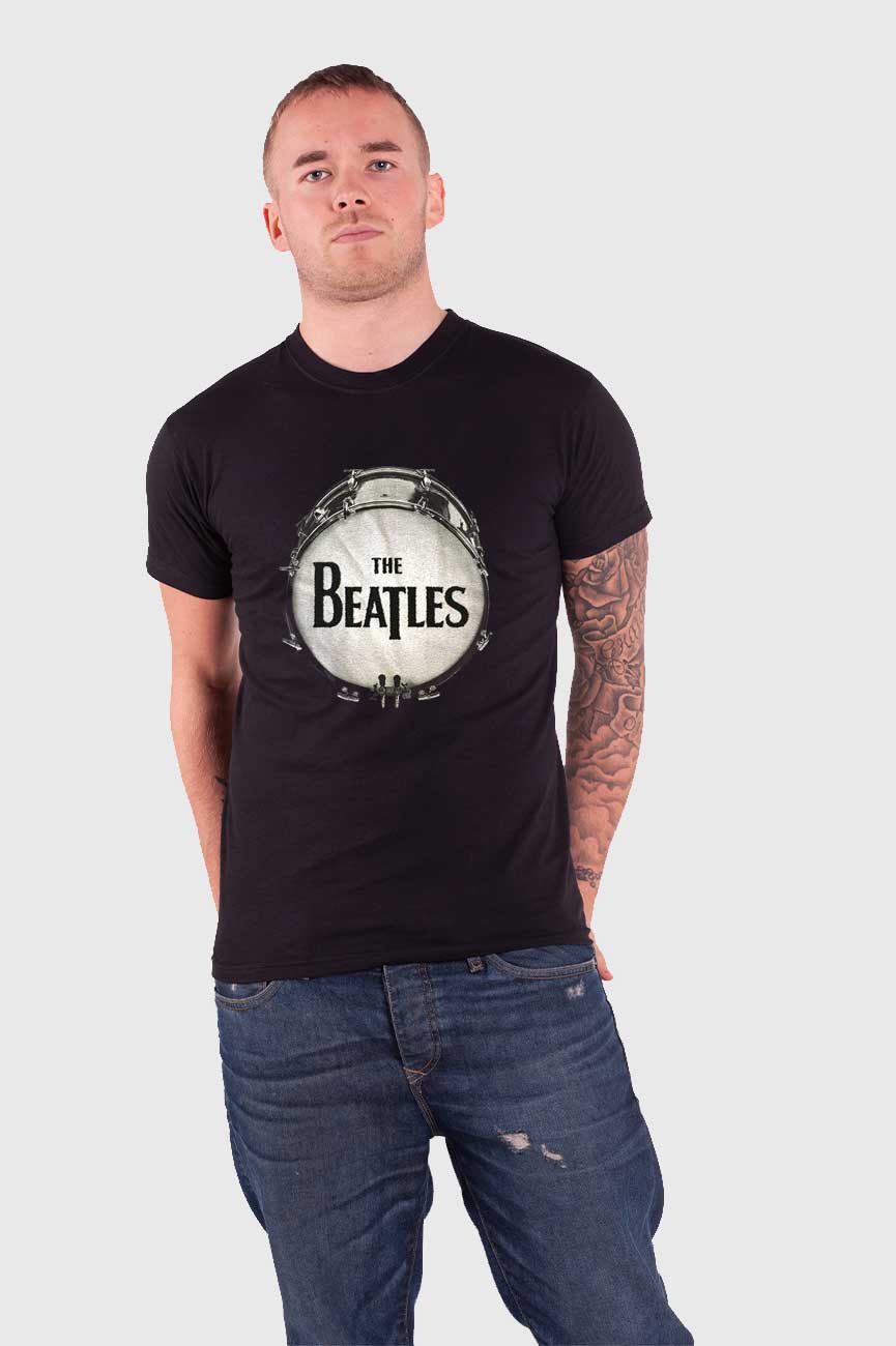 The Beatles Drop T Drum Logo Caviar Beads T Shirt