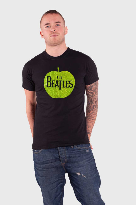 The Beatles Vintage Apple Drop T Logo Sparkle T Shirt