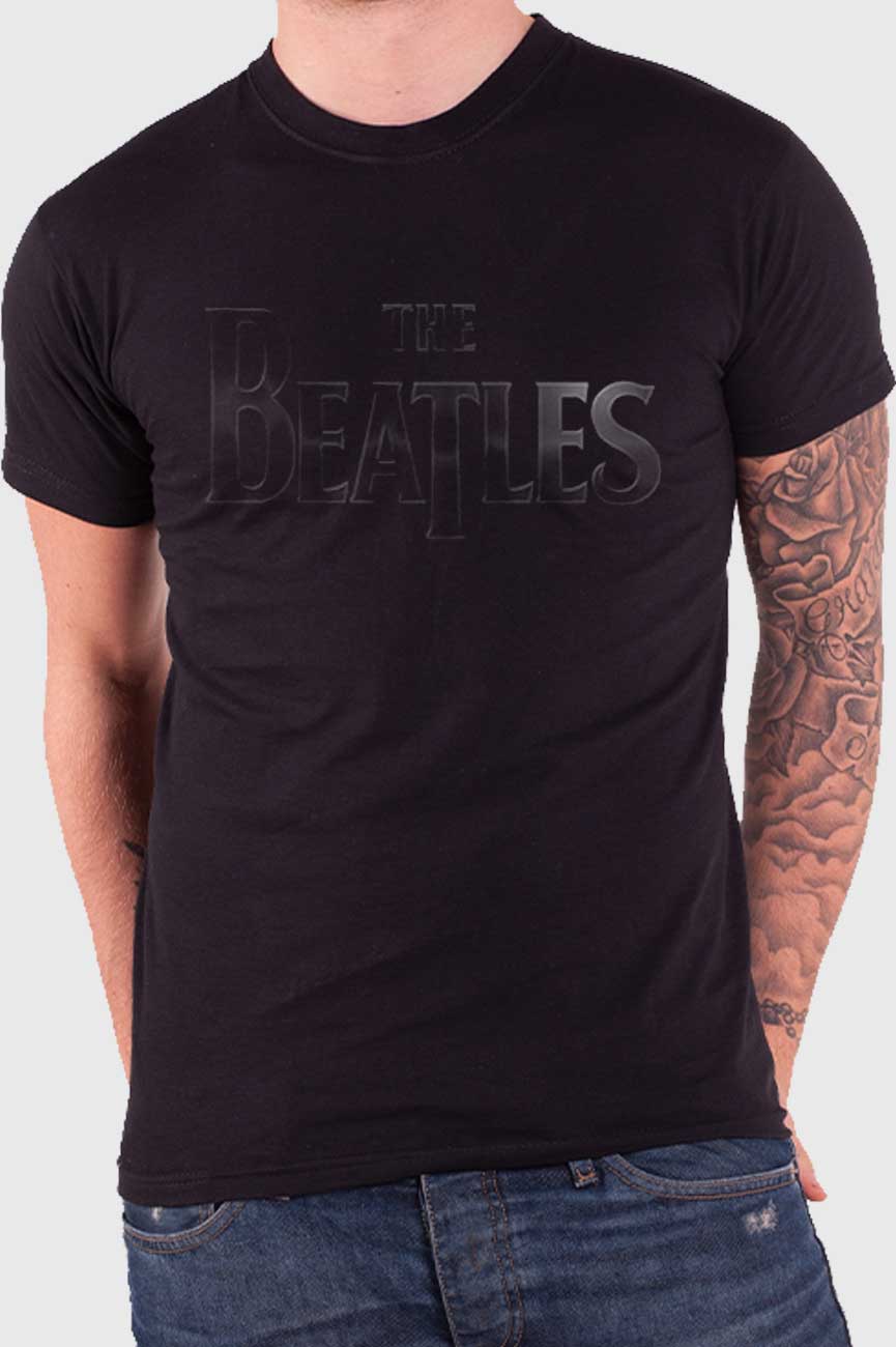 The Beatles Vintage Drop T Logo Hi-Build T Shirt