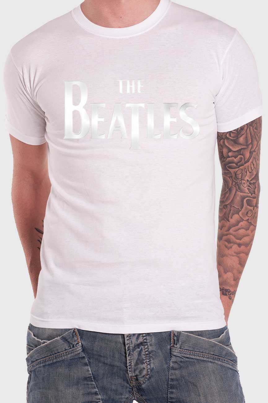 The Beatles Vintage Drop T Logo Hi-Build T Shirt