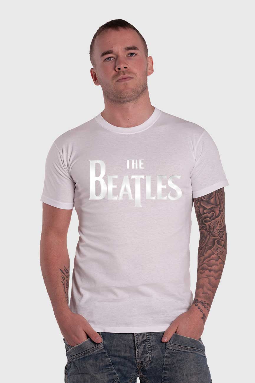 The Beatles Vintage Drop T Logo Hi-Build T Shirt