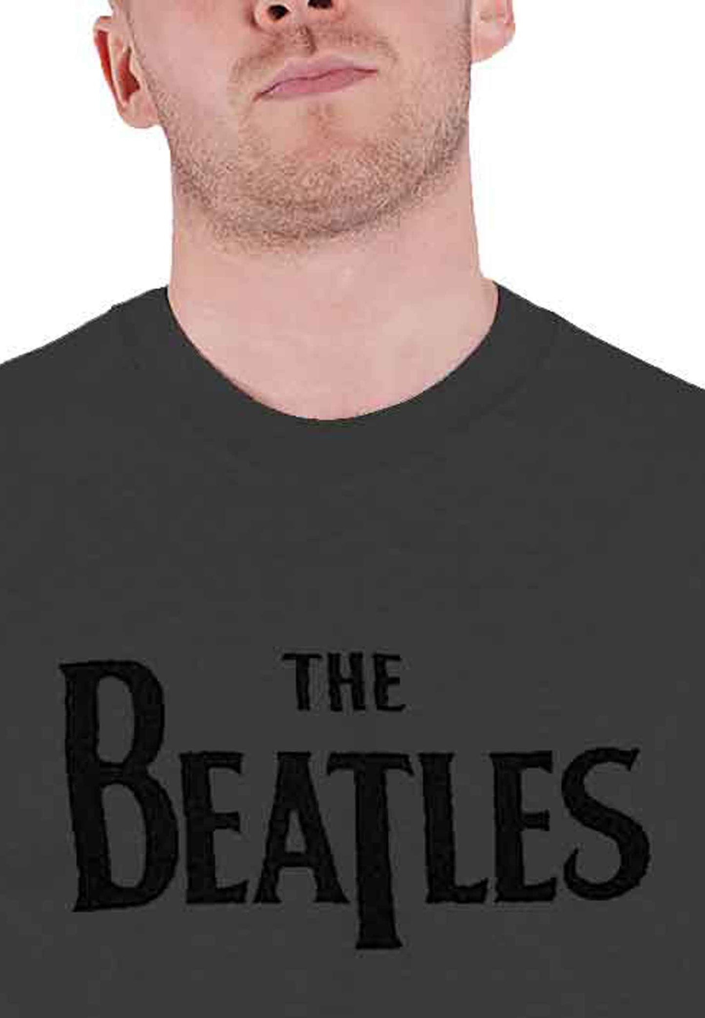 The Beatles Sweatshirt Drop T Band Logo new Official Unisex Grey