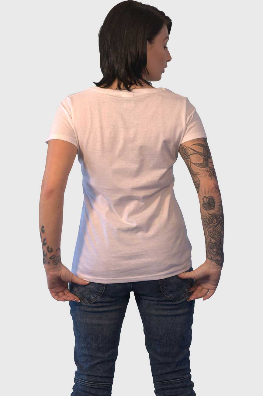 Womens Rock band T Shirt GNR Sabbath AC/DC Green Day official super Skinny Fit