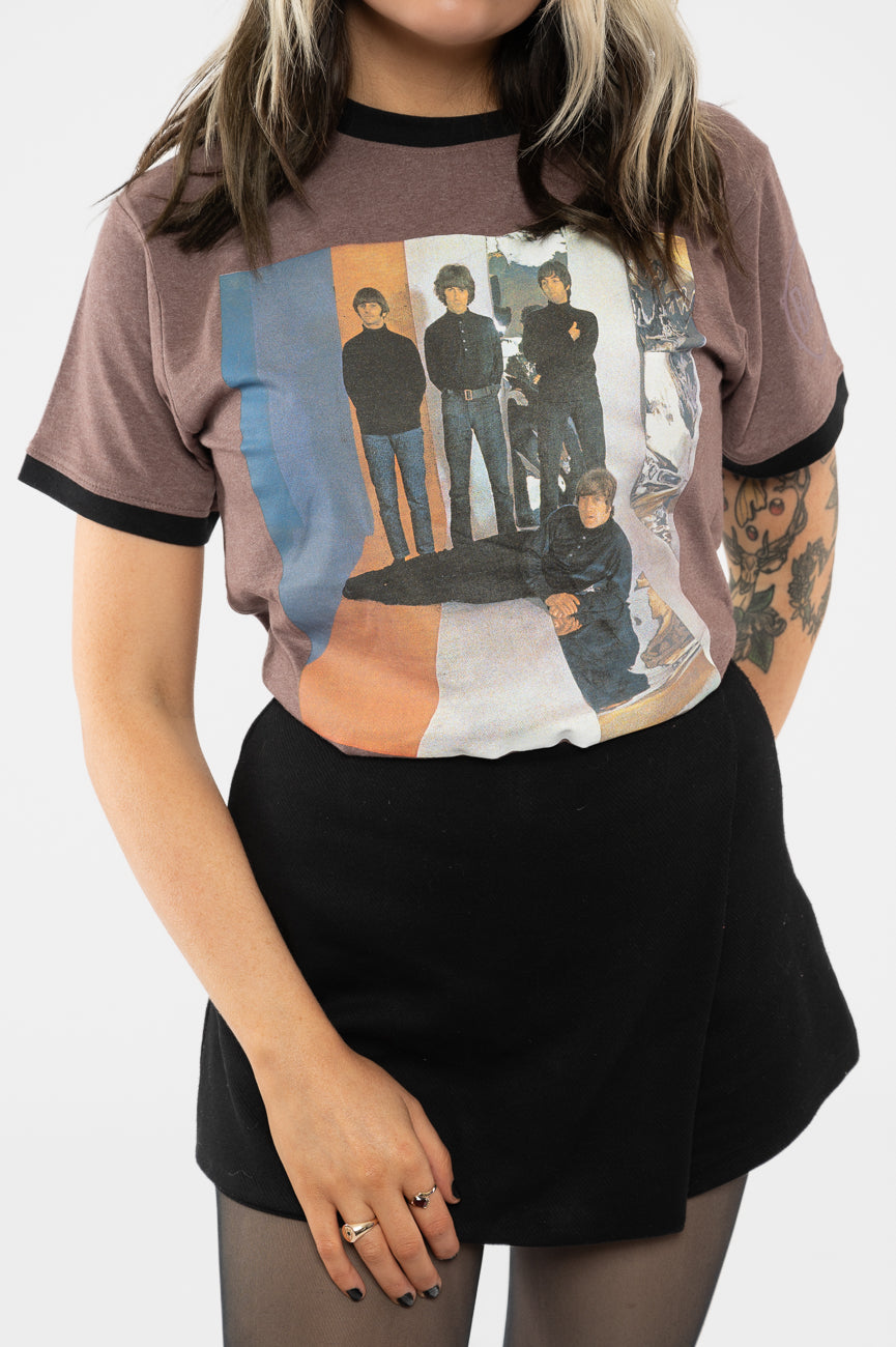 The Beatles Photo Stripes Ringer T Shirt