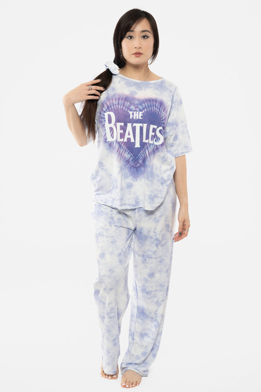 The Beatles Heart And Drop T Logo Pyjamas