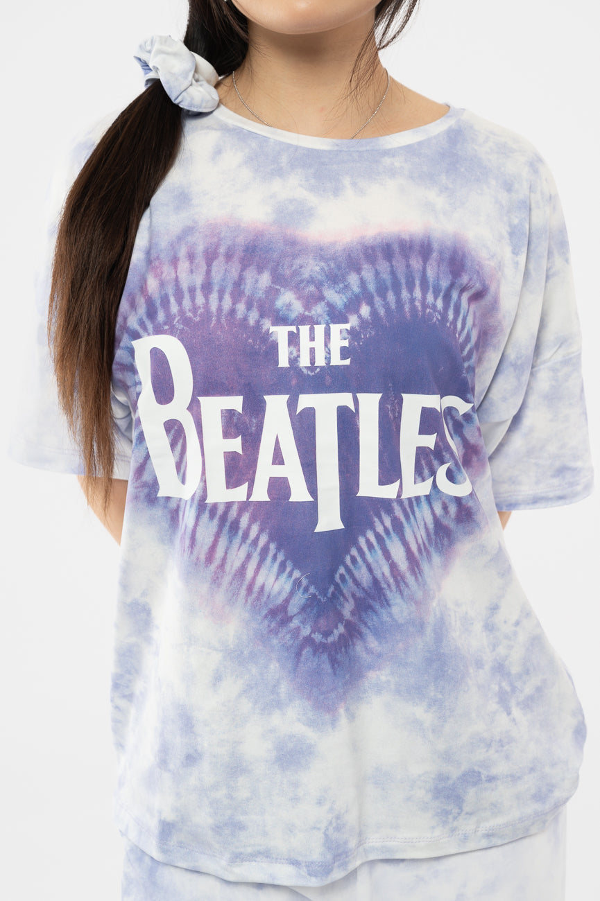 The Beatles Heart And Drop T Logo Pyjamas