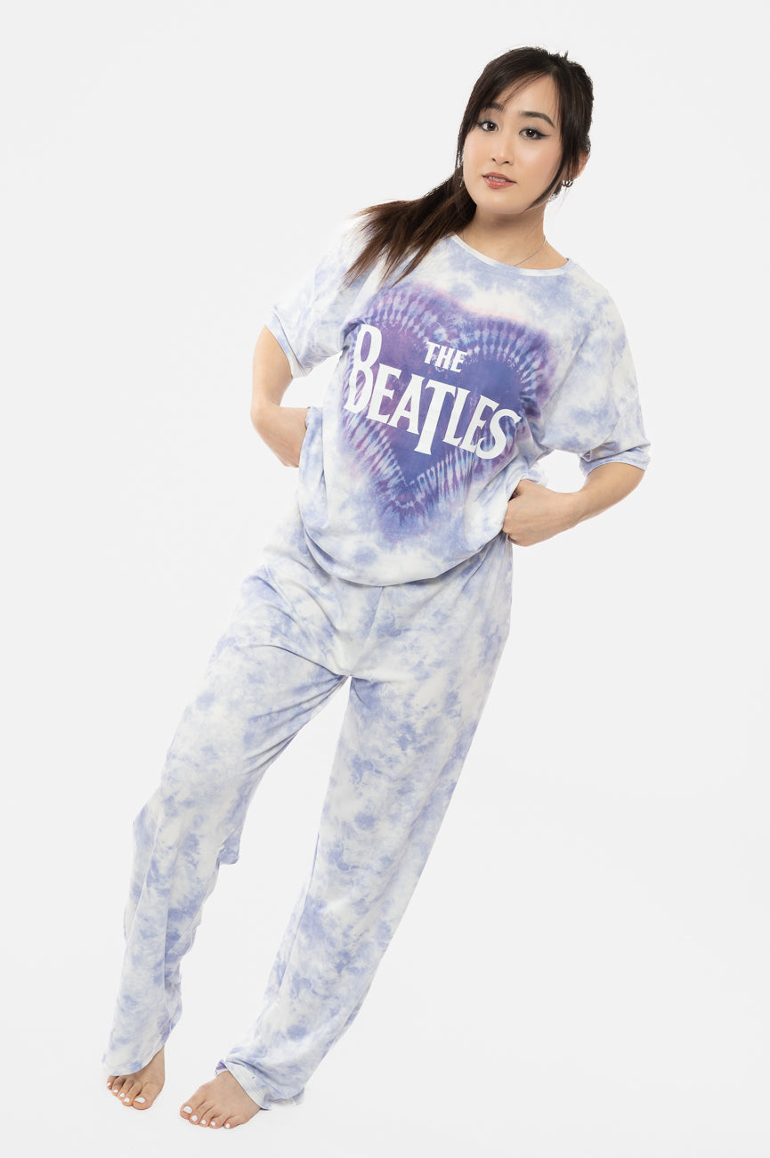 The Beatles Heart And Drop T Logo Pyjamas