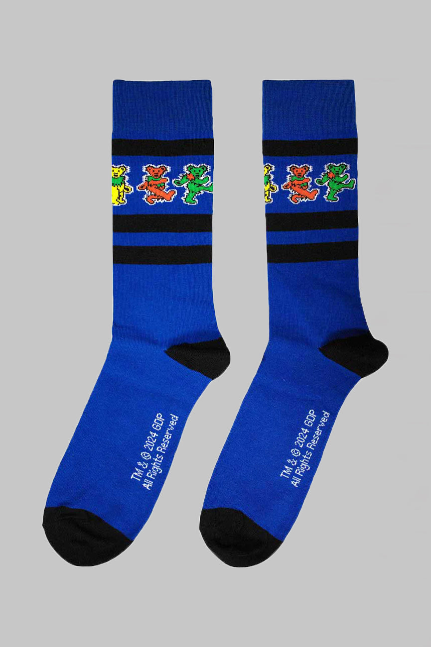 Grateful Dead Dancing Bears Stripe Ankle Socks