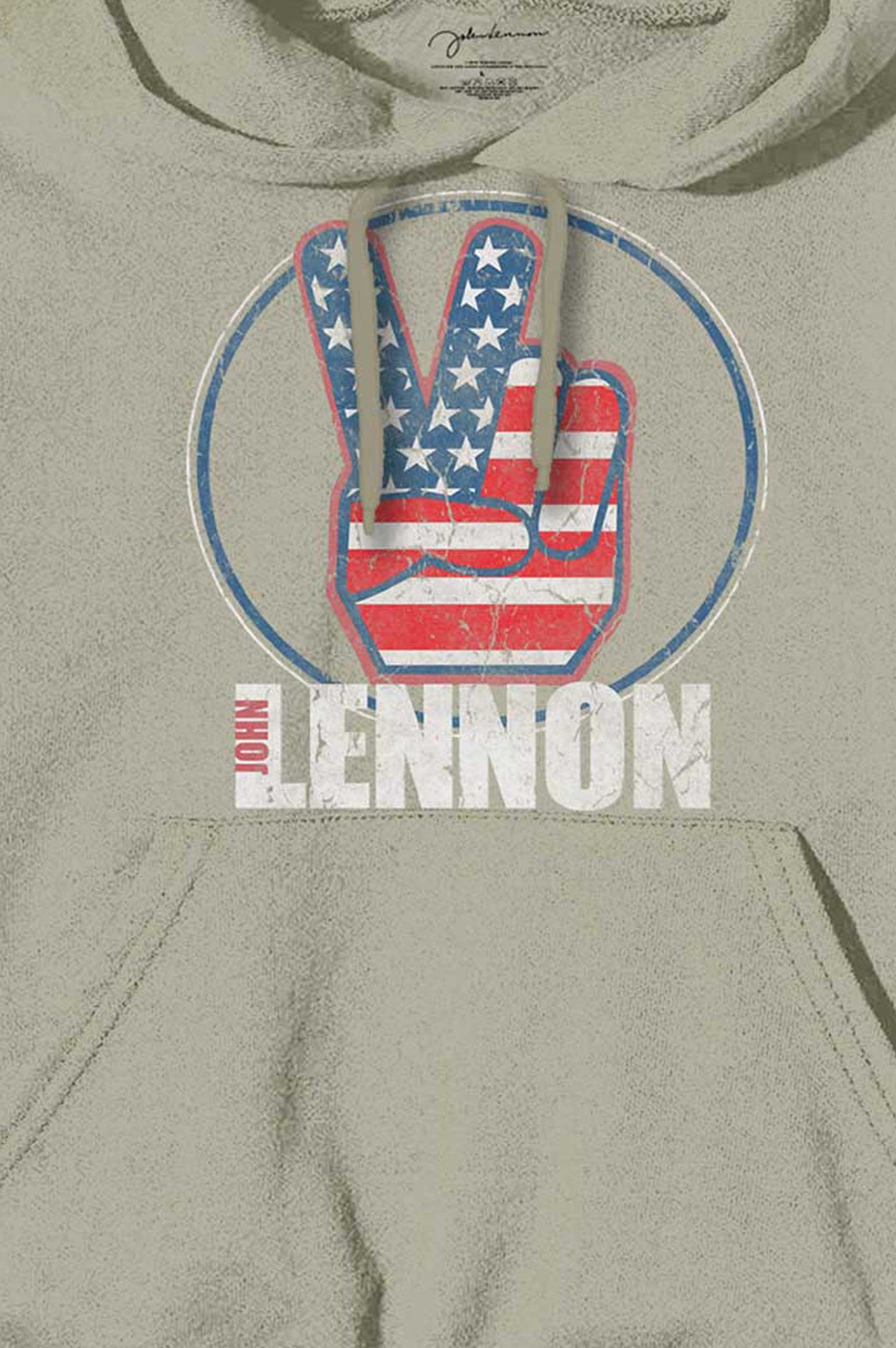 John Lennon Peace Fingers US Flag Hoodie