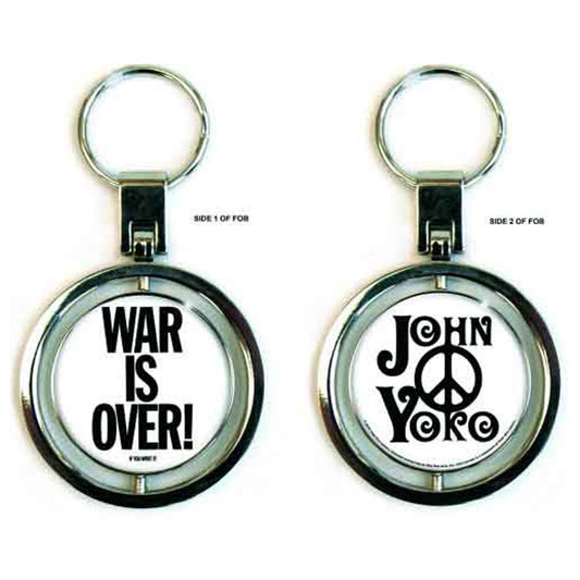 John Lennon War is Over Spinner Keyring