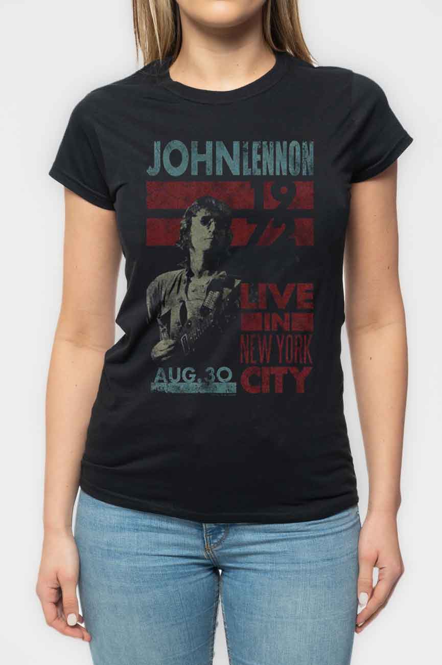 John Lennon Live in NYC 1972 Skinny Fit T Shirt