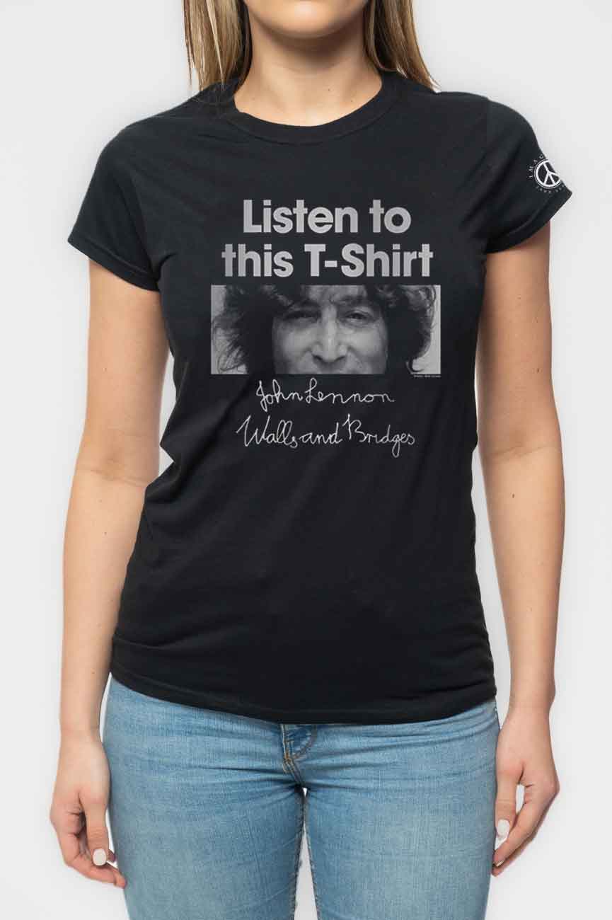 John Lennon Listen To This Skinny Fit T Shirt