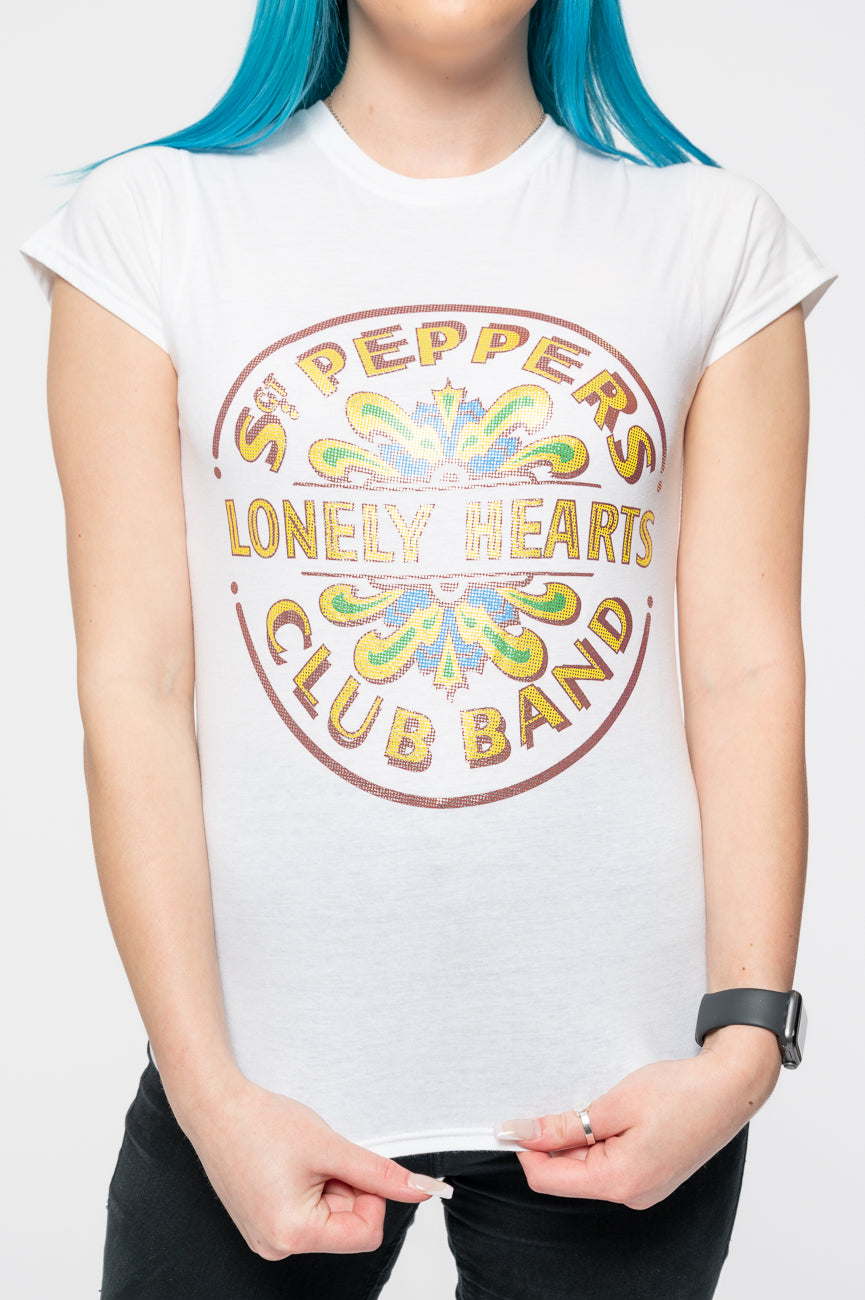 The Beatles Sgt Pepper Foil Print Skinny Fit T Shirt