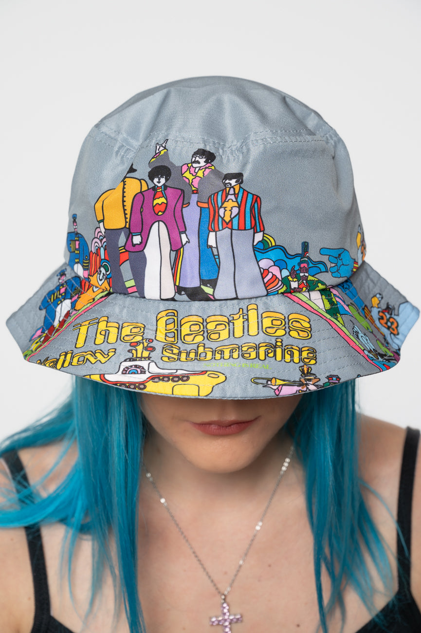 The Beatles Bucket Hat Yellow Submarine new Official Unisex Grey