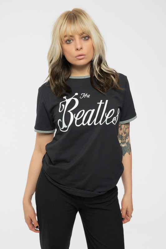 The Beatles Bug Logo Ringer T Shirt