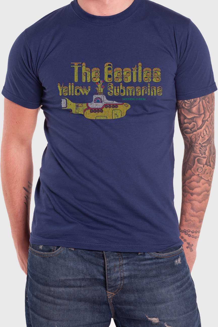 The Beatles T Shirt Yellow Submarine Nothing is Real Logo new Official Mens
