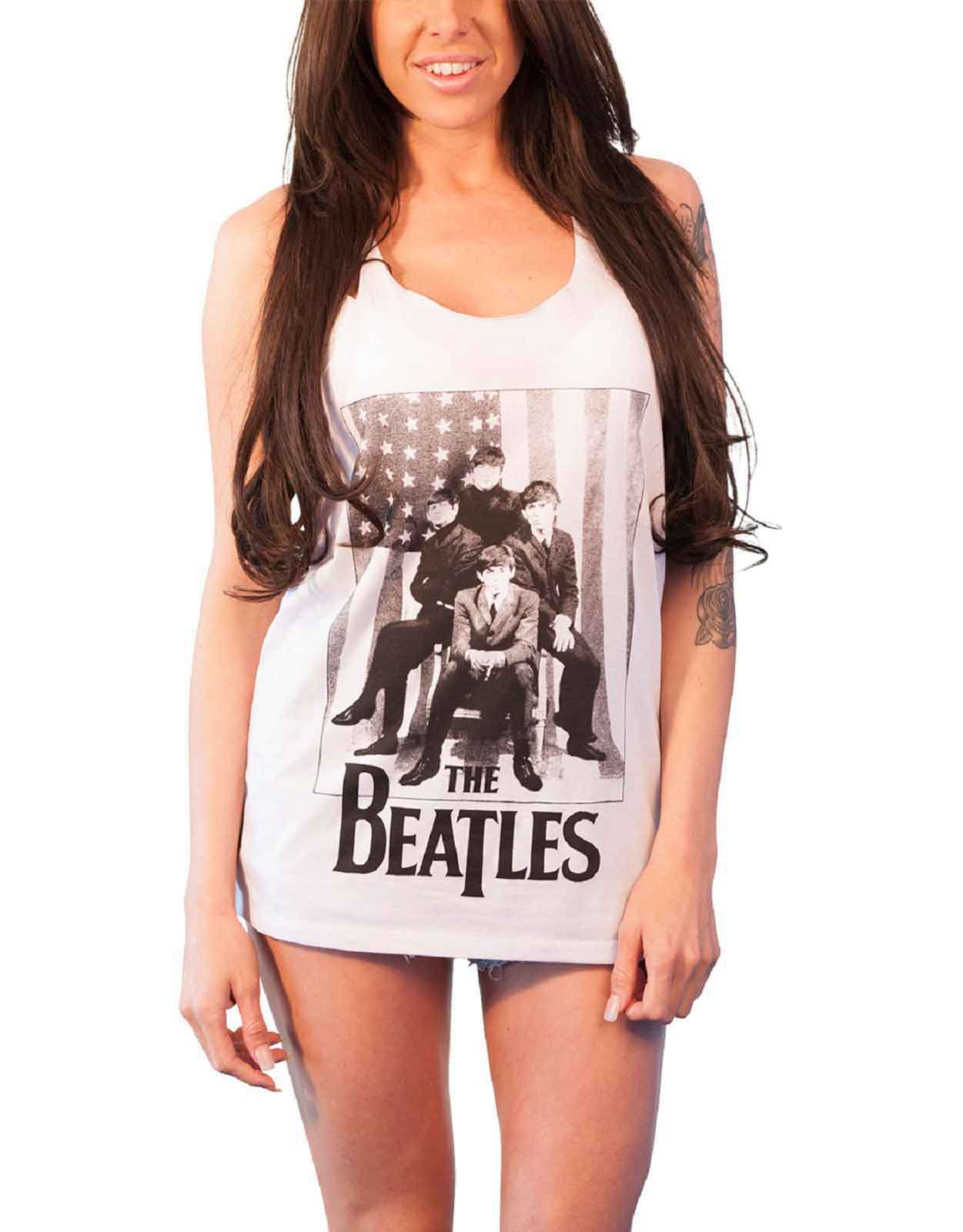 The Beatles Stars and Stripes Baby Doll Vest