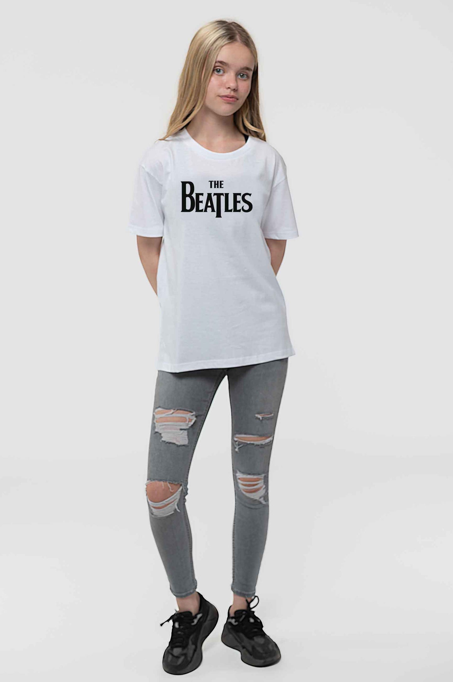 Beatles Kids Classic Band Logo T-Shirt - White Colourway