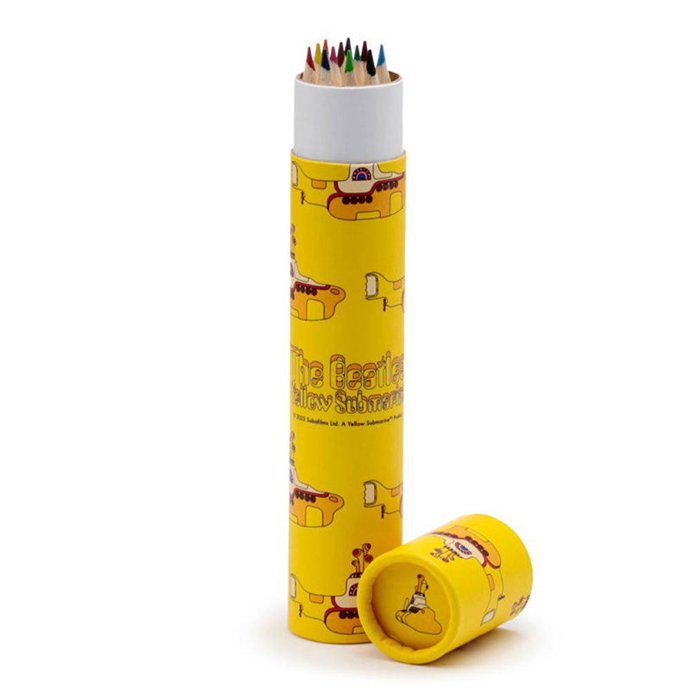 The Beatles Yellow Submarine Large Pencil Pot with 12 Colouring Pencils