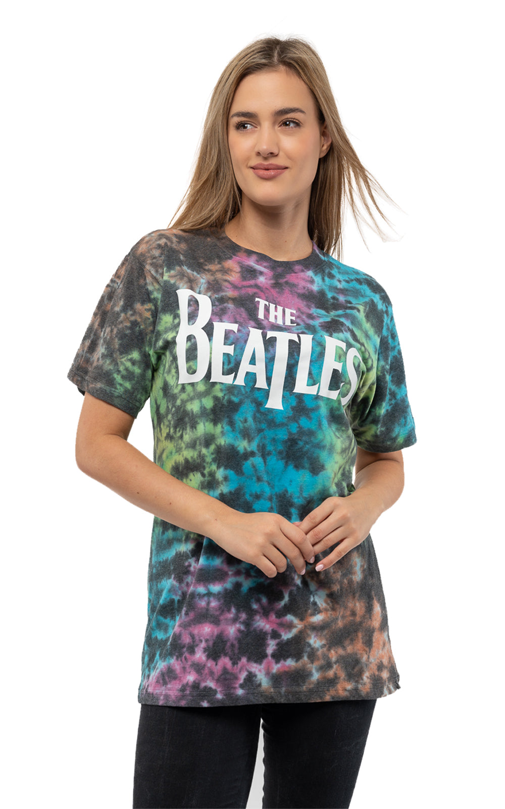 The Beatles Drop T Band Logo Dip Dye T Shirt