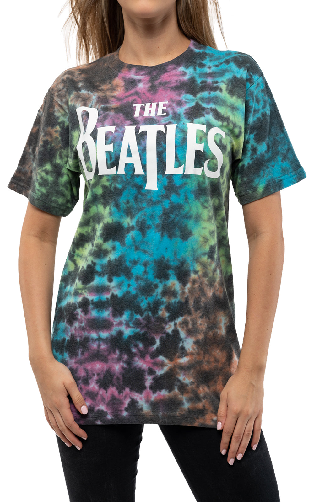 The Beatles Drop T Band Logo Dip Dye T Shirt