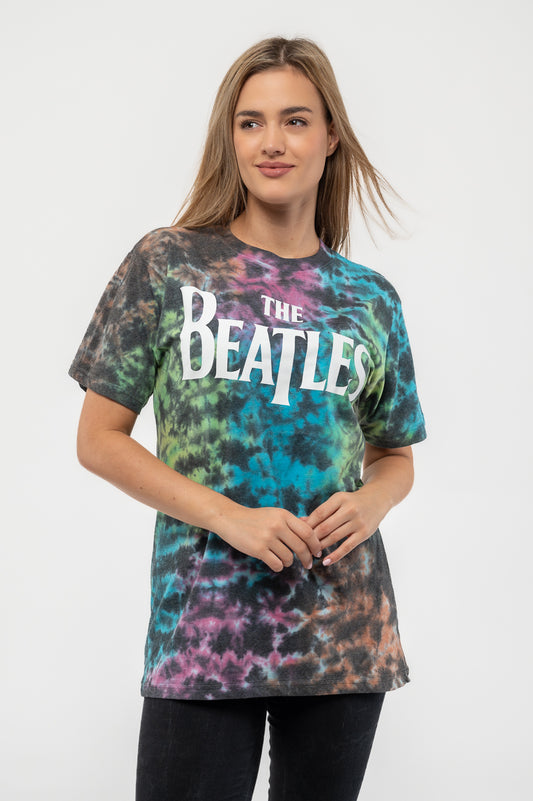 The Beatles Drop T Band Logo Dip Dye T Shirt