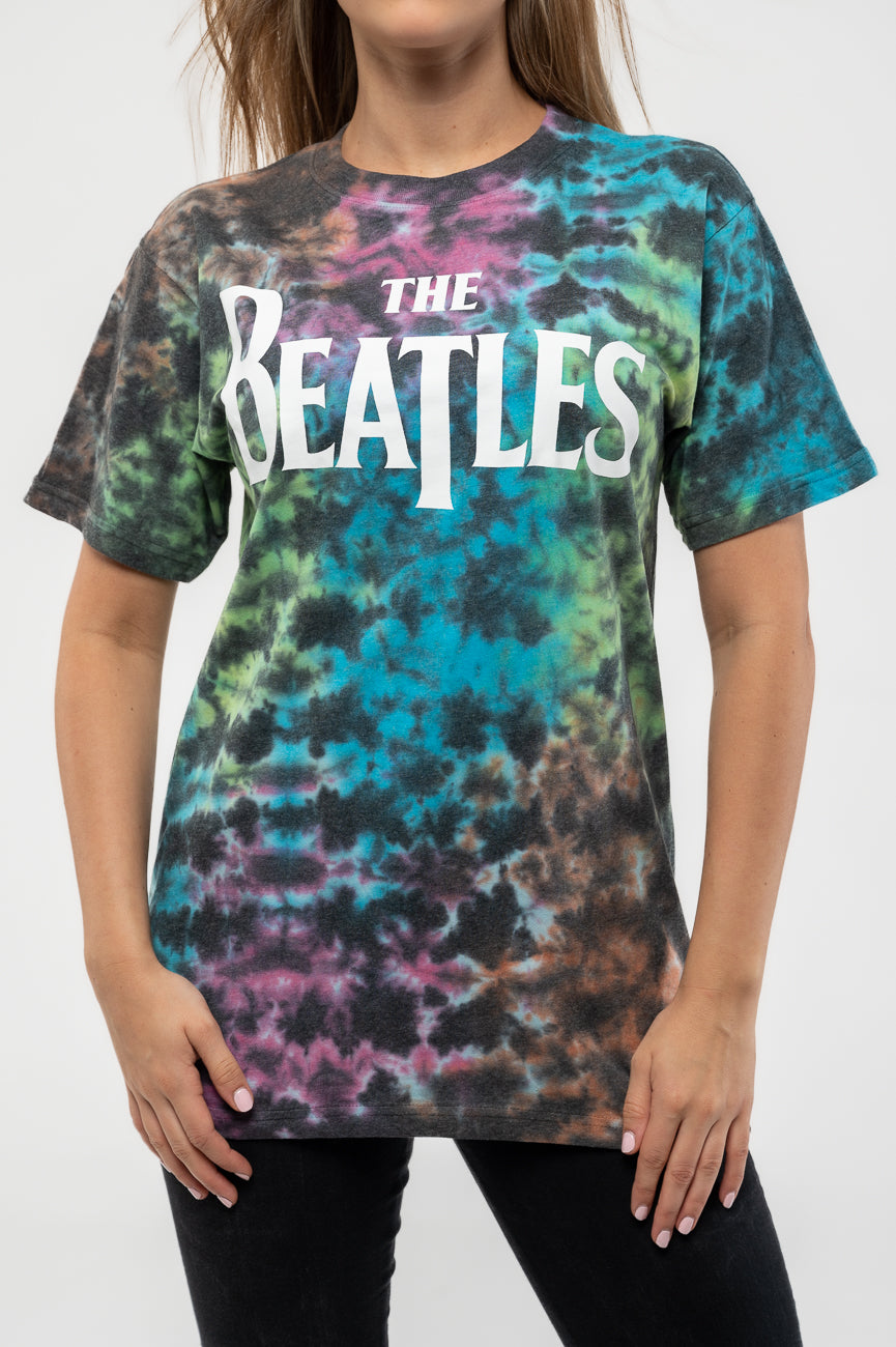 The Beatles Drop T Band Logo Dip Dye T Shirt