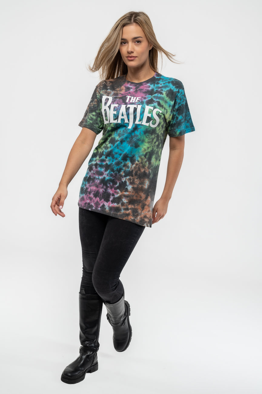 The Beatles T Shirt Drop T Band Logo new Official Dip Dye on Grey Unisex –  Hard days night Shop