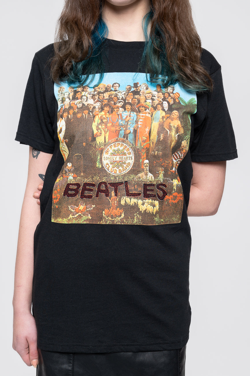 The Beatles Sgt Pepper Cover Diamante T Shirt